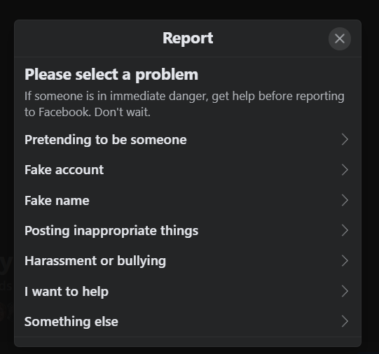Report a cloned account